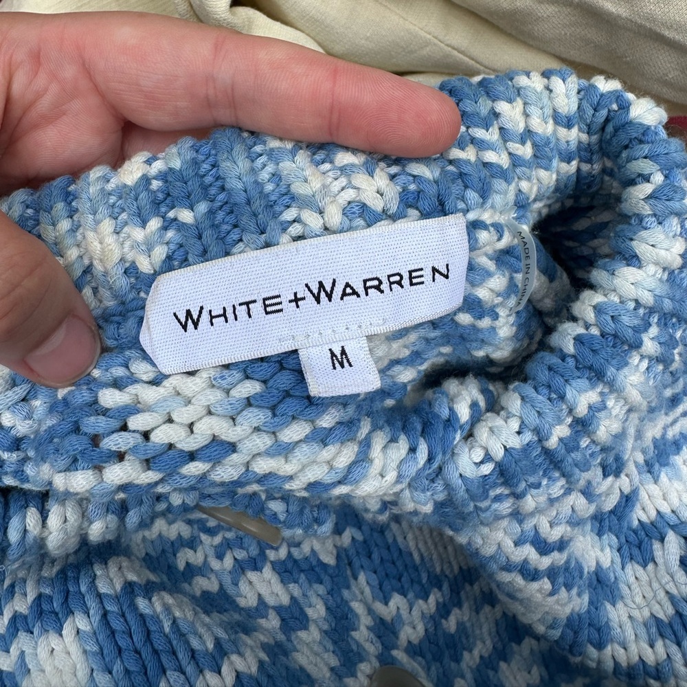 White + Warren Cotton Rope Cardi - Picture 3 of 3